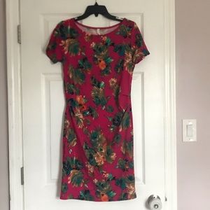 Pink Floral Maternity Dress